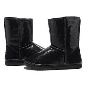 Black sparkly UGG boots